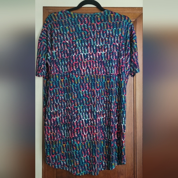 LuLaRoe Blue and Pink Top - Picture 2 of 4